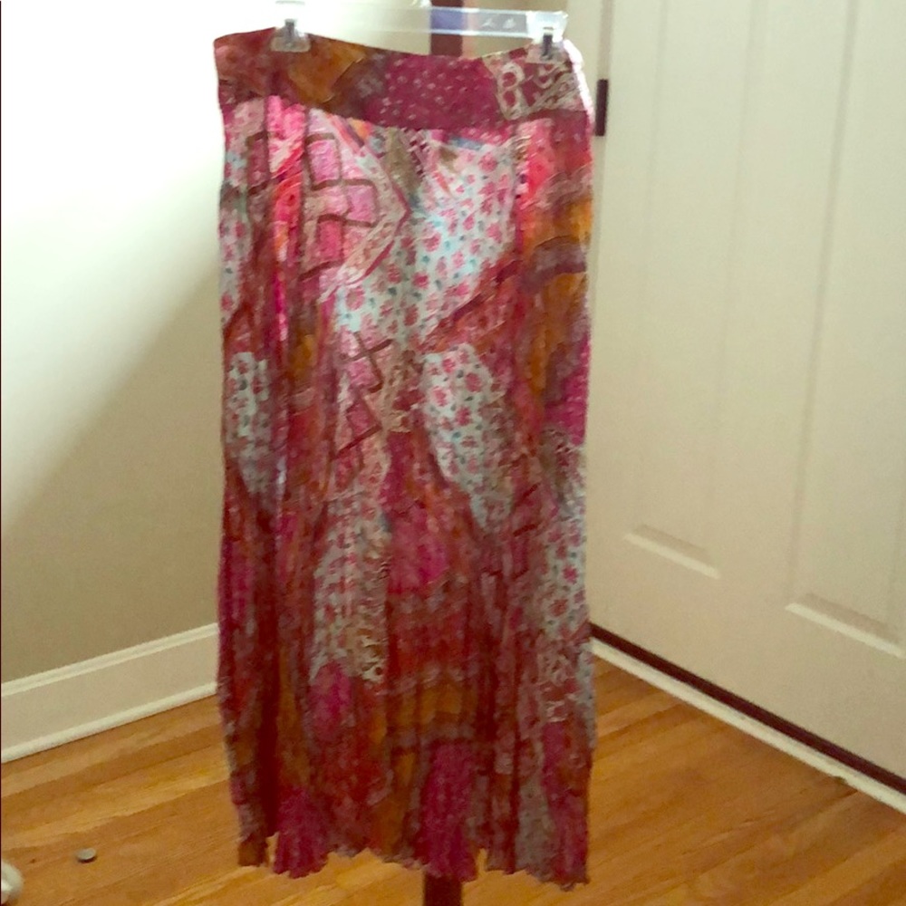 Dana Buchman paisley silk skirt